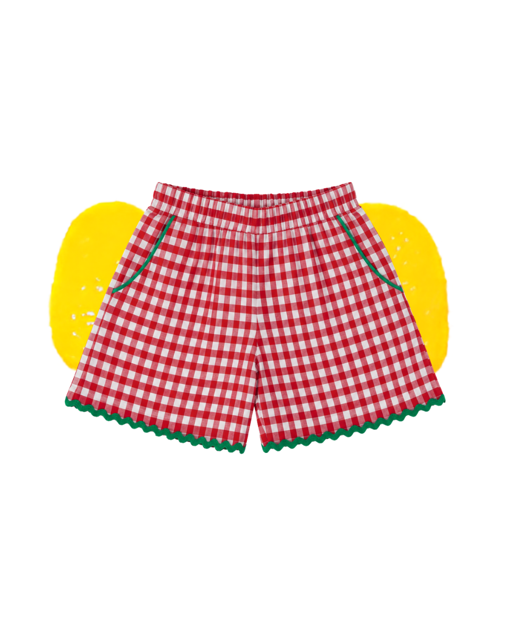 Ilona Gingham Red Short Pants 100% Cotton™
