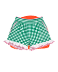 Ilona Gingham Green Short Pants 100% Cotton™