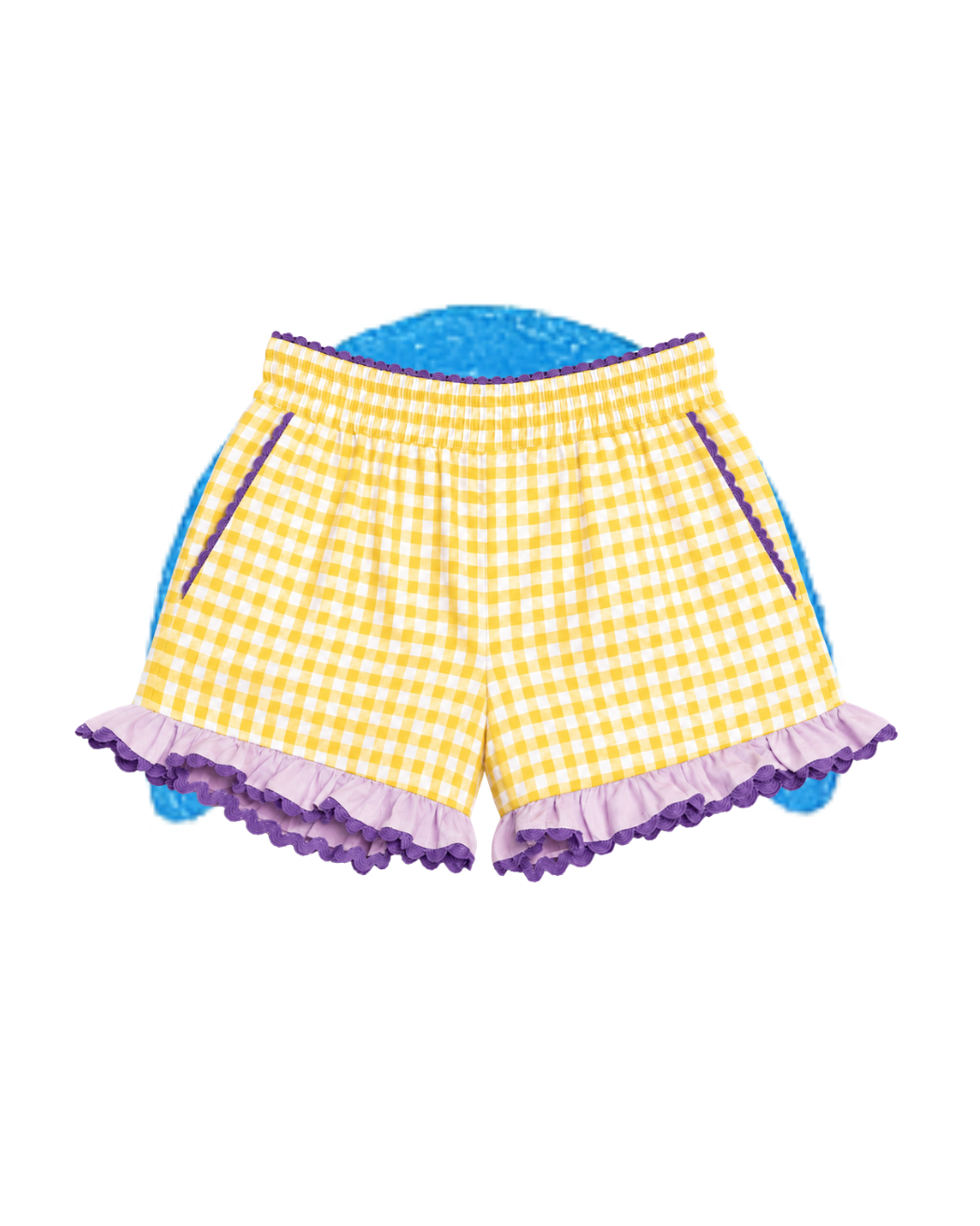 Ilona Gingham Yellow Short Pants 100% Cotton™