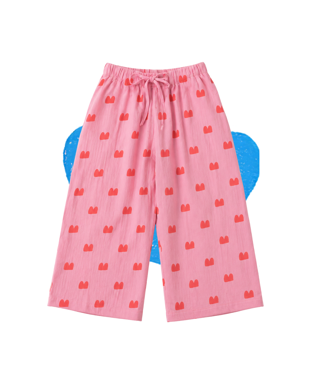 Hompimpom Printed Pink Logo Straight Pants Toyo-Cotton™